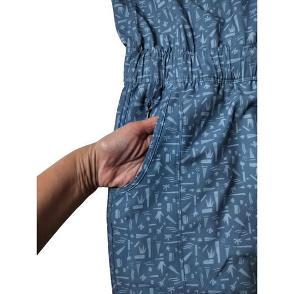 Patagonia Women's Fleetwith Sleeveless Cross Back Blue Dress Size S - Picture 4 of 12